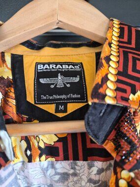 Barabas rhinestone dress/casual button down shirt